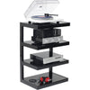 ESSEHFRB ESSE BLACK 4 SHELF HIFI RACK W570 x H860 x D400MM NORSTONE 04695320