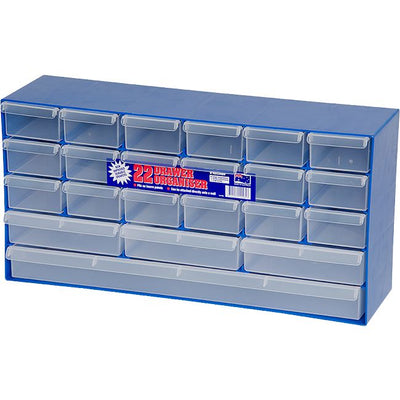 1H053 MULTI-SIZE 22-DRAWER CABINET COMPARTMENTS FISCHER PLASTIC 1H053