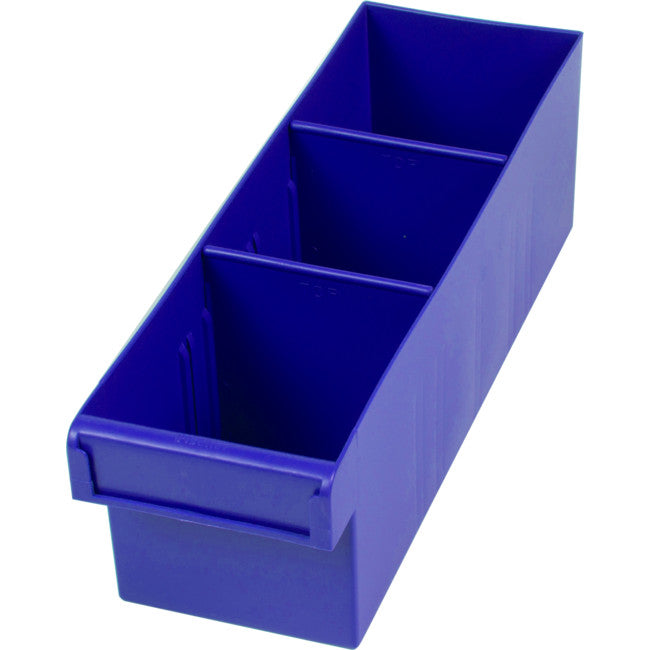 1H012B BLUE 300MM MEDIUM PARTS TRAY STORAGE DRAWER WITH DIVIDERS FISCHER PLASTIC 1H012 BLUE