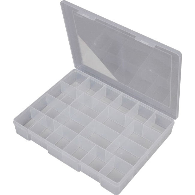 1H097 20 COMPARTMENT STORAGE BOX EXTRA LARGE PLASTIC CASE FISCHER PLASTIC 1H-097