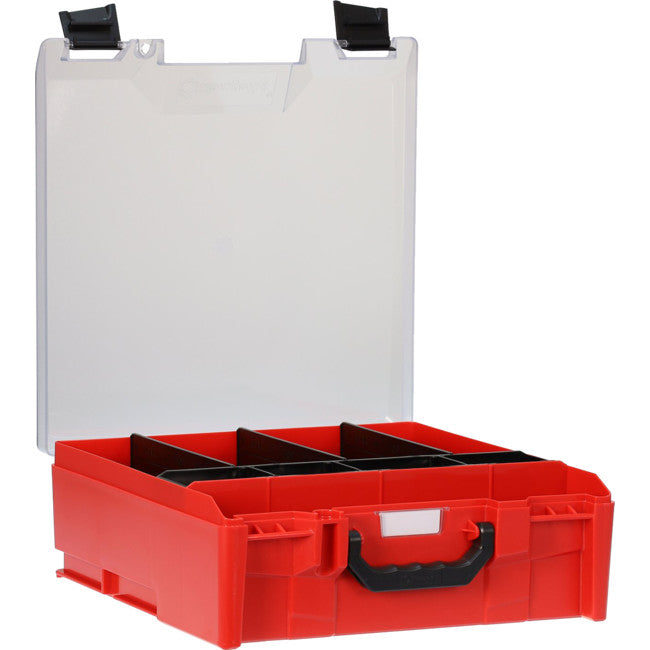 STLC-RD - ABS LARGE CASE WITH CLEAR LID - RED - STORAGETEK