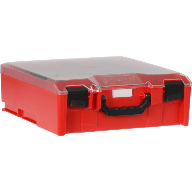STLC-RD - ABS LARGE CASE WITH CLEAR LID - RED - STORAGETEK