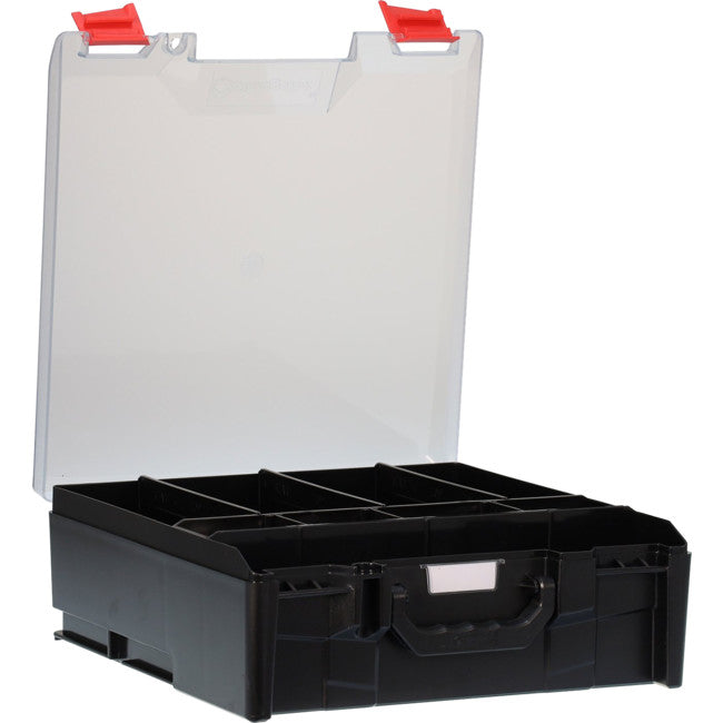 STLC-BK - ABS LARGE CASE WITH CLEAR LID - BLACK - STORAGETEK