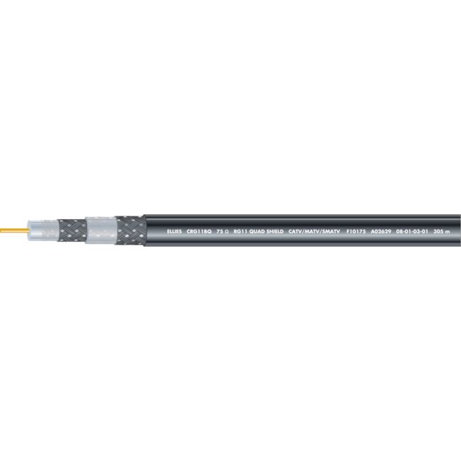 CRG6UBT-1M RG6 TRI SHIELD COAX CABLE - 1M FOXTEL APP#  F10176 JONSA CRG6UBT