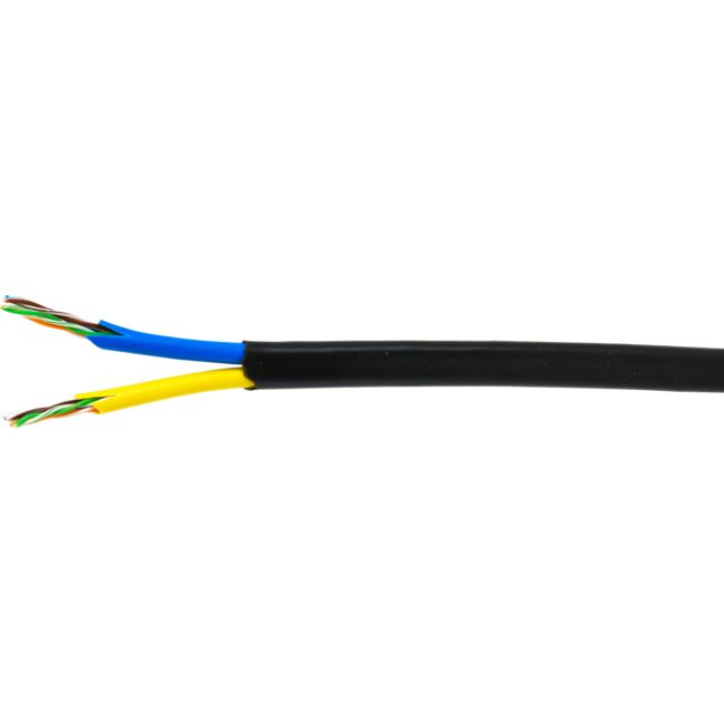 4PRCAT5ETB-1M TWIN CAT5E SOLID BLACK - 1M PER METRE (305M) DOSS