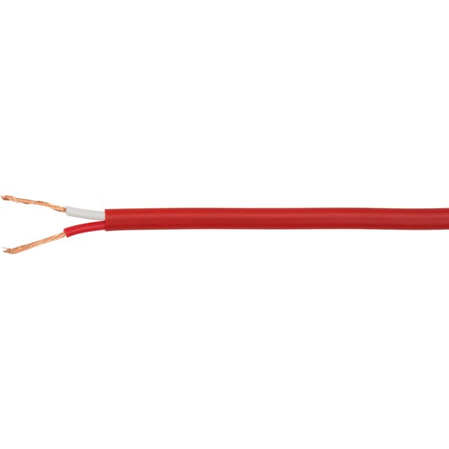 2X24-.2DSR-1M - RED TWIN POWER CABLE-1M - DOUBLE INSULATED - PER METRE
