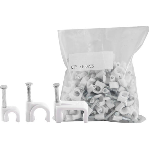 15RCCW 15MM CABLE CLIP SUIT SIAMESE RG6QUAD CABLE WHITE 100PACK WL6106LW