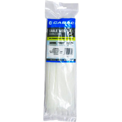 CT290NTDL 280 X 4.3MM DOUBLE LOCK CABLE TIE 100PK NATURAL CABAC 05571122
