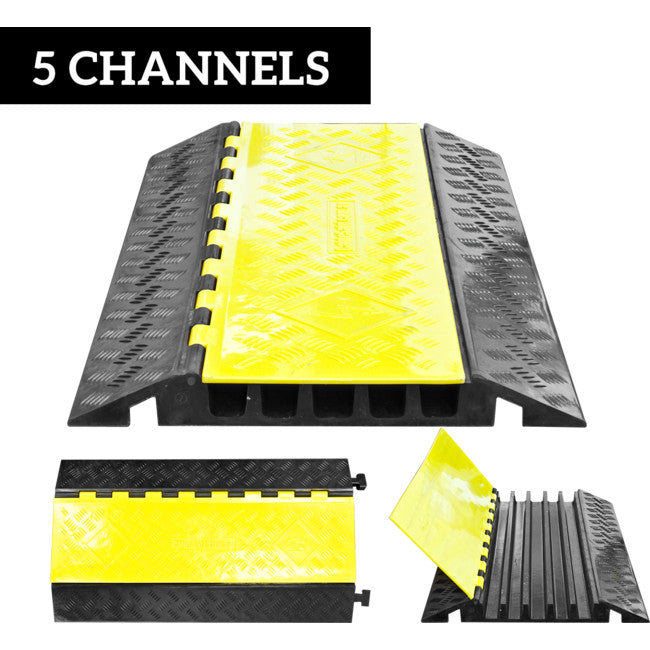 CS05I - 5X 3.5CM CHANNEL CABLE GUARD - EXTREME HEAVY DUTY RAMP - CABLE SAFE