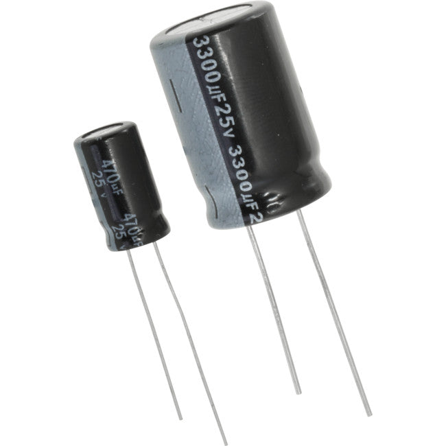RB47-25 - 47MF 25V RB RADIAL CAPACITOR - 105DEGREE RATING