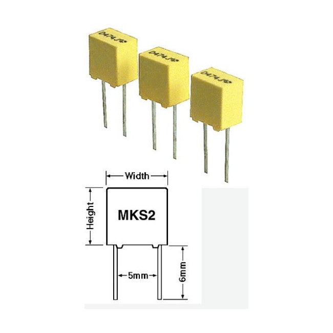 MKS2.015-63 - .015 63V POLYESTER CAPACITOR - MKS2