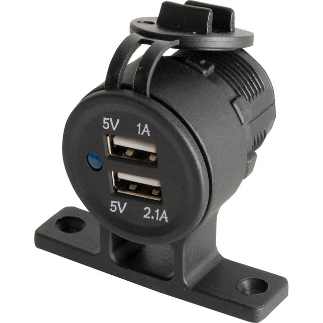 MP3616 PANEL MOUNT DUAL USB CHARGER SURFACE UNDER DASH MP3616