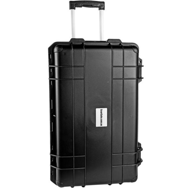 GS022 530X 355X 225 PROTECTIVE BLACK TROLLY CASE WITH FOAM GEARSAFE GEARSAFE GS-022