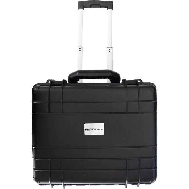 GS023 475X390X200 PROTECTIVE BLACK TROLLY CASE WITH FOAM GEARSAFE GEARSAFE GS-023