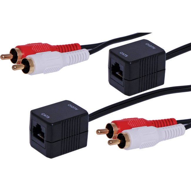 PRO1363A RCA STEREO AUDIO CAT5 EXTENDER BALUN PRO2 A-1363A