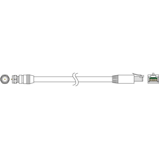 CE01TV CATV / RF OVER CAT5E EXTENDER 2M RG6 COAX RJ45 'F' BALUNS PR CE01TV
