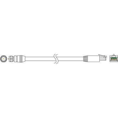 CE01TV CATV / RF OVER CAT5E EXTENDER 2M RG6 COAX RJ45 'F' BALUNS PR CE01TV