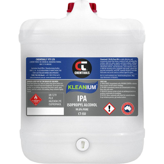 ISO20L 20 LITRE 99.8% ISOPROPYL DRUM ISOPROPANOL / ALCOHOL DRUM CHEMTOOLS CT-ISO-20L