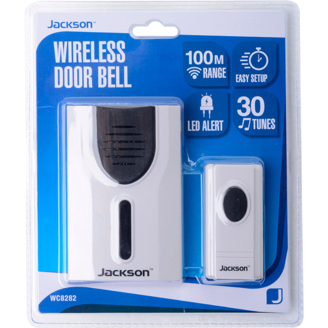 WC8282 WIRELESS DOOR BELL 100 METERS 30 TUNES JACKSON WC8282