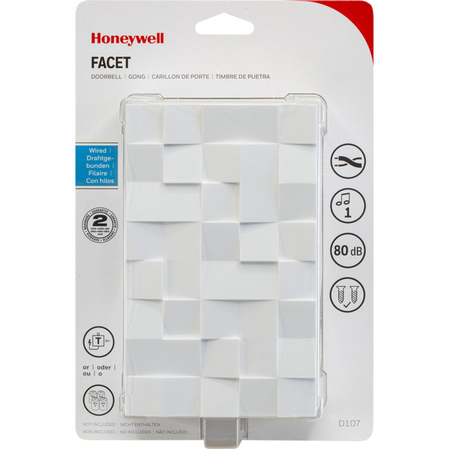 D107 INTERNAL DOOR BELL FACET CHIME HONEYWELL HONEYWELL D107