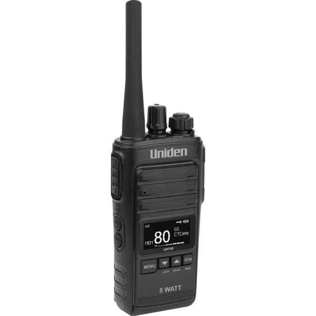 UH755-2DLX - 5W UHF DELUX HANDHELD TWIN PK - UNIDEN - UNIDEN