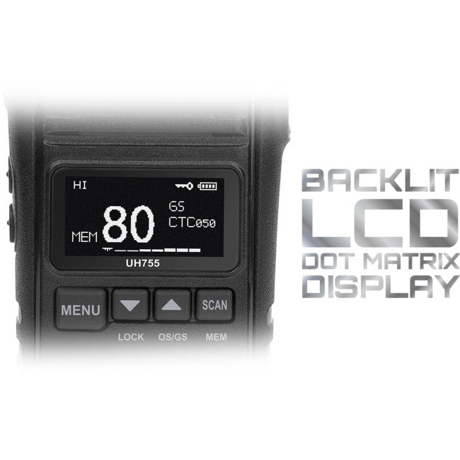 UH755-2DLX - 5W UHF DELUX HANDHELD TWIN PK - UNIDEN - UNIDEN