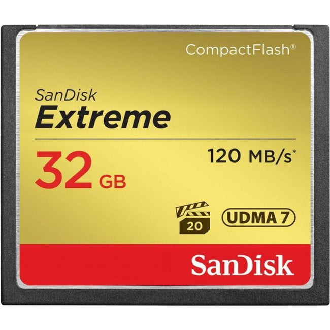 CF32GB 32GB COMPACT FLASH CARD SANDISK EXTREME SANDISK SDCFXSB-032G