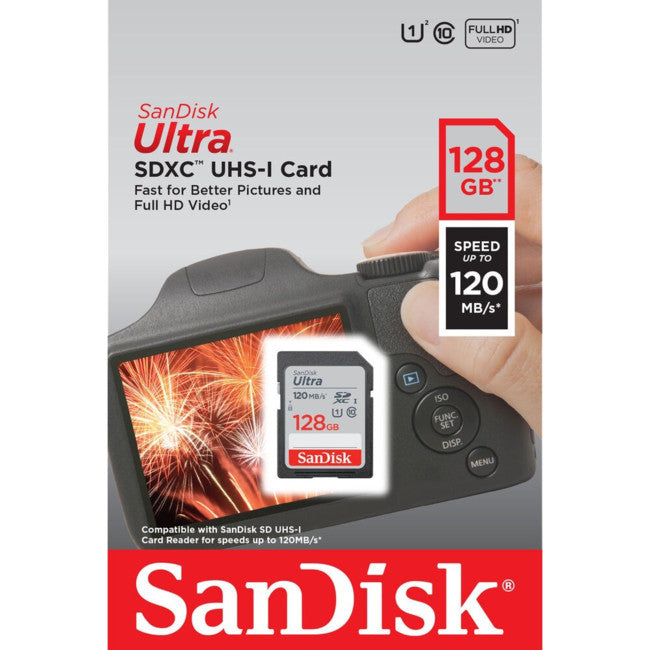 SD128ULTRA SANDISK 128GB SDXC 120MB/S SANDISK SDSDUN4-128G-GN6IN
