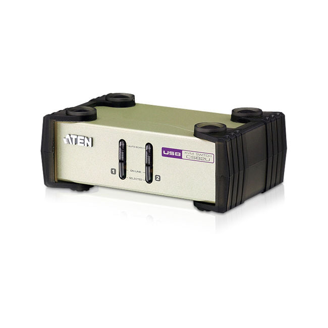 CS82U 2 WAY USB/ PS2 VGA KVM SWITCH CABLE INCLUDED ATEN