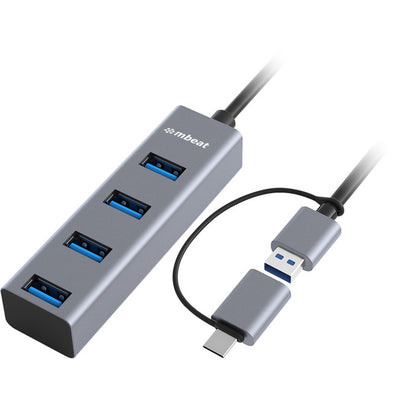 CU3H4G 4 PORT USB3.0 HUB+ C CONVERTER MBEAT MB-CU3H-4G