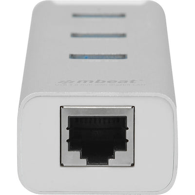 HUB33E 3 PORT USB3.0 HUB WITH GIG LAN GIGABIT LAN HAMILTON MBEAT MB-HUB33E