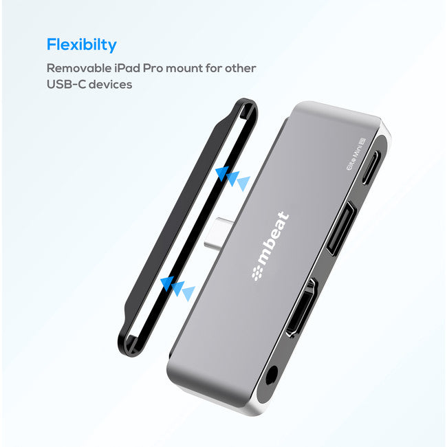 UCDP6 ELITE MINI 4-IN-1 USB-C HUB 4K HDMI PD 3.5MM MBEAT MB-UCD-P6