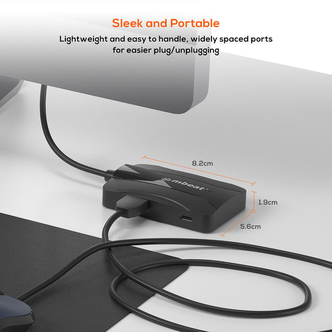 UCH32 4 PORT 10GBPS USB-C 3.2 GEN2 HUB 2 USB-A 2 USB-C MBEAT 09050748