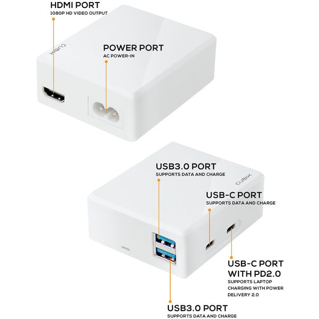 CUB01W USB-C TO USB 3.0 USB-C HDMI PD2.0 CHARGER CUBIX MBEAT MB-CUB-01W