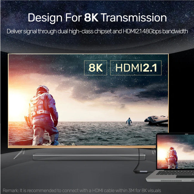 V1414A 8K USB-C TO HDMI 2.1 ADAPTER UNITEK 09050858