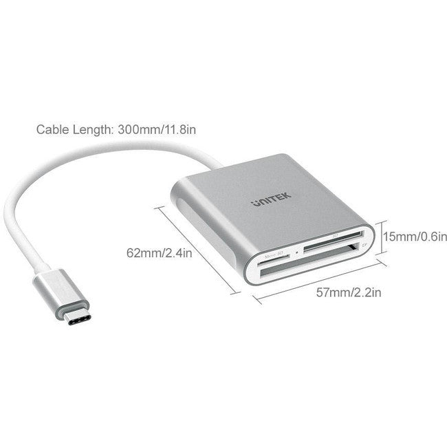 Y9324BGY USB3.0 USB-C CARD READER UNITEK Y-9324BGY