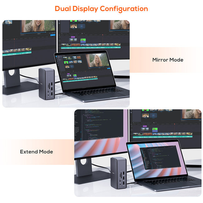 U4DOCK-01 - 14 IN 1 USB4.0 DOCKING STATION - MBEAT