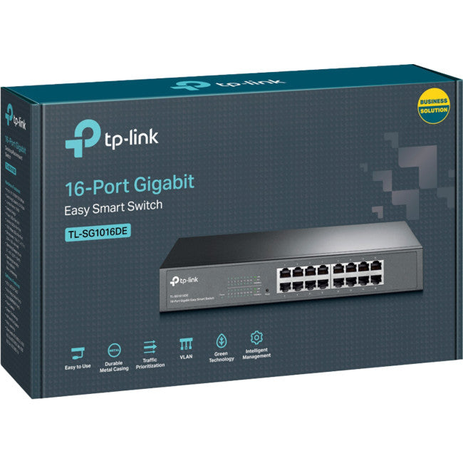 TLSG1016DE 16 PORT GIGABIT SMART SWITCH RACK MOUNTABLE TP-LINK TL-SG1016DE