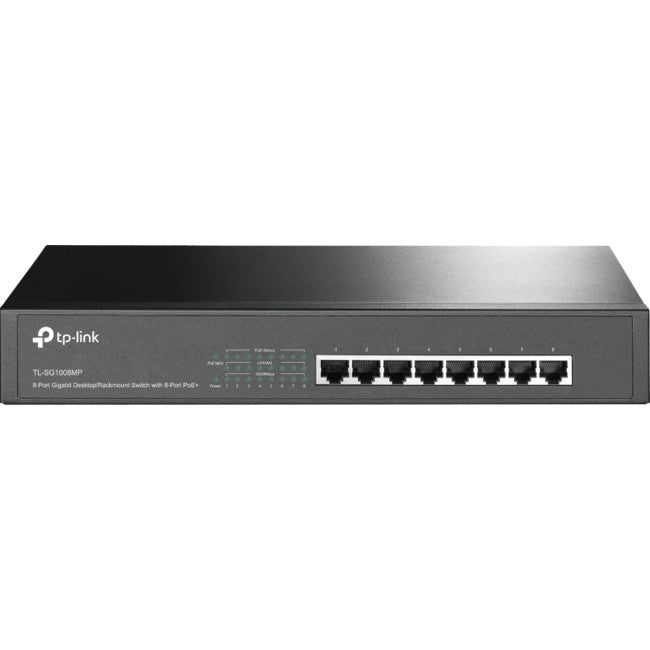 TLSG1008MP 8 PORT GIGA DESK RACK SWITCH 8 POE+ PORTS TP-LINK TL-SG1008MP