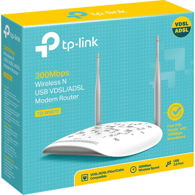 TDW9970 N300 VDSL MODEM ROUTER W/ USB TP-LINK TD-W9970
