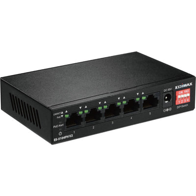 ES5104PH 5 PORT 60W 10/100 POE SWITCH 4 POE PORTS EDIMAX EDIMAX ED-ES-5104PH-V2
