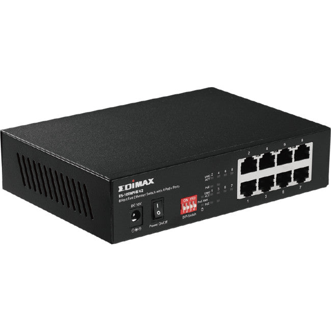 ES1008PHEV2 8 PORT POE SWITCH WITH DIP 4 X POE PORTS 200M 09051460