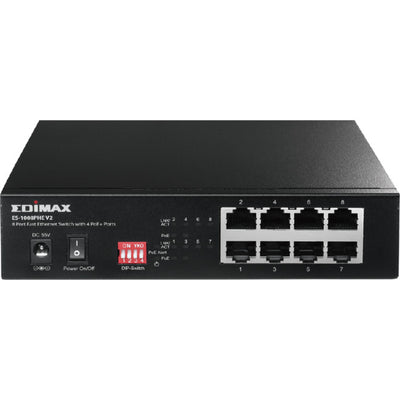 ES1008PHEV2 8 PORT POE SWITCH WITH DIP 4 X POE PORTS 200M 09051460