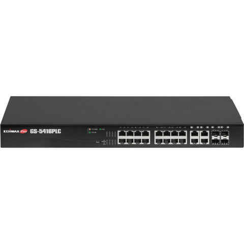 GS5416PLC 16 PORT GIGA POE SMART SWITCH 330W SFP EDIMAX GS-5416PLC