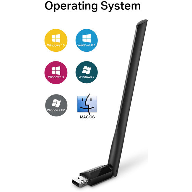 ARCHERT2UPLUS AC600 HIGH GAIN USB ADAPTER DUAL BAND TP-LINK ARCHER T2U PLUS