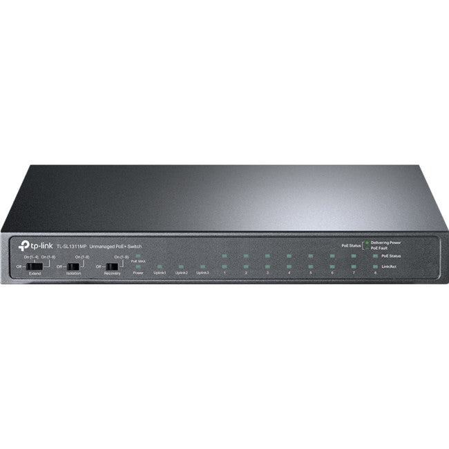 TLSL1311MP 11 PORT POE SWITCH WITH 8 POE+ 124W METAL TP-LINK TL-SL1311MP