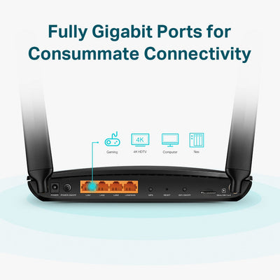 ARCHERMR600 AC1200 DUAL BAND 4G+ ROUTER GIGA SIM DETACHABLE ANT MR600 TP-LINK ARCHER MR600