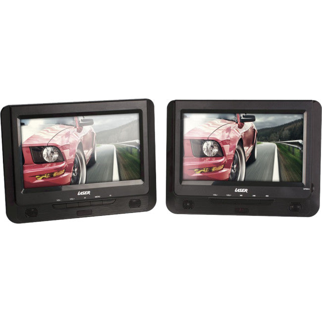 PT9DUAL - 9" DUAL PORTABLE DVD PLAYER - LASER