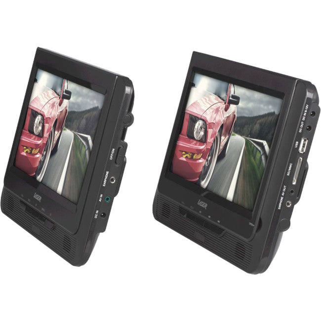 PT9DUAL - 9" DUAL PORTABLE DVD PLAYER - LASER