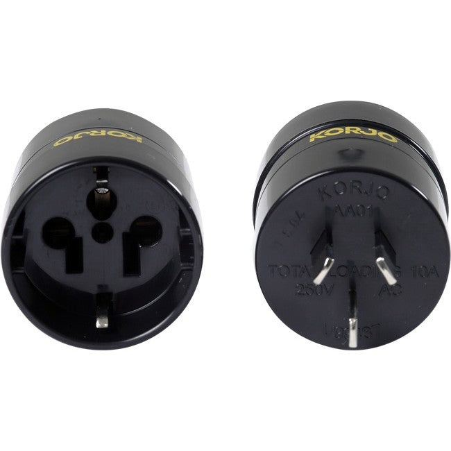 KORJO AA01 EUROPE & USA TO AUST. ADAPTOR ADAPTS TO AUSTRALIAN- FIT44